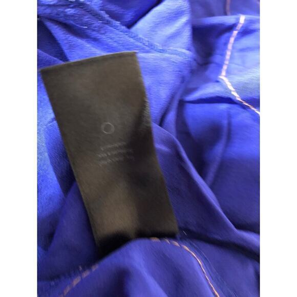 Rag & Bone Shields Top Silk Long Sleeve V-Neck Blouse Electric Blue Small - Picture 10 of 12